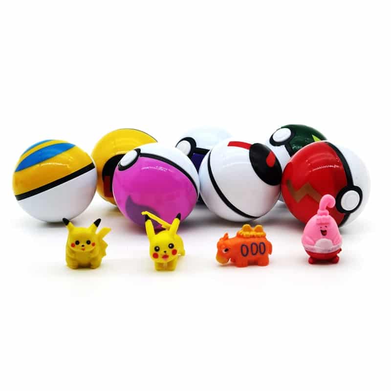 Načíst obrázek do prohlížeče galerie, Sada 12 pokéballů s figuríny Pokémona