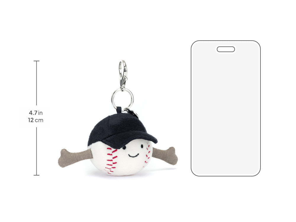 Jellycat Amuseables Sports Baseball Bag Charm
