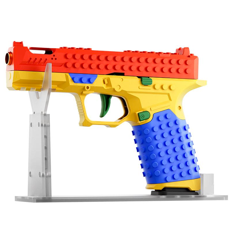 Tactical Building Block Handle Set – Creative DIY Model with Display Stand