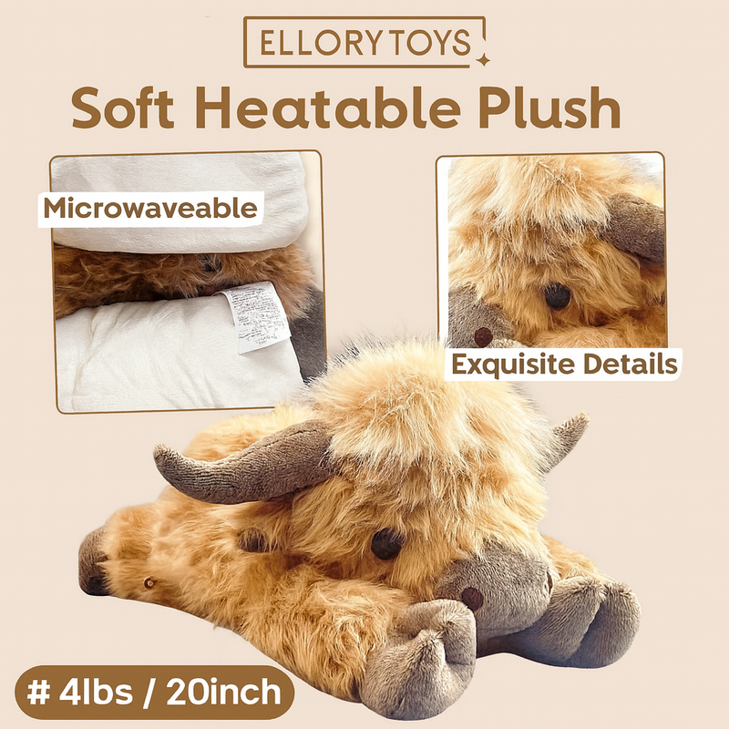 Load image into Gallery viewer, Highland Cow Weighted Plush – The Comfort You Can Hug
