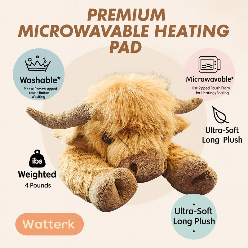 Load image into Gallery viewer, Highland Cow Weighted Plush – The Comfort You Can Hug
