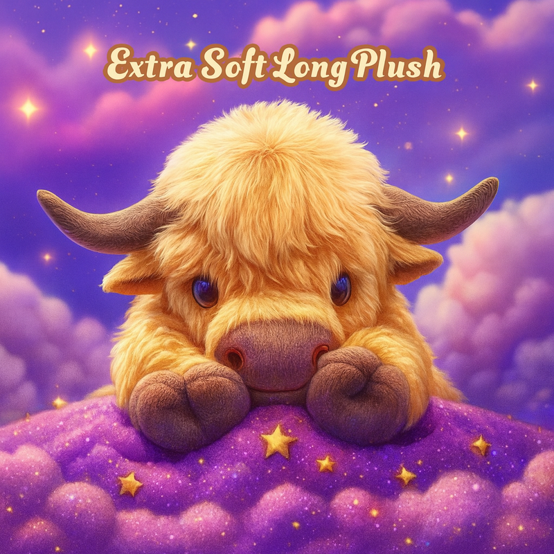 Load image into Gallery viewer, Highland Cow Weighted Plush – The Comfort You Can Hug

