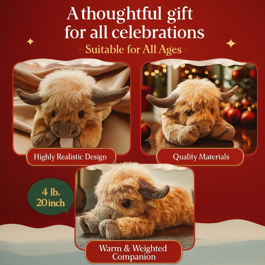Highland Cow Weighted Plush – The Comfort You Can Hug