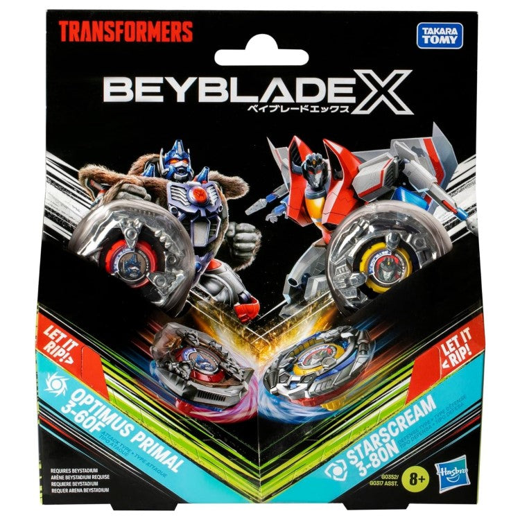 Optimus Primal VS Starscream | Beyblade X Transformers Collab – authentic product view 1