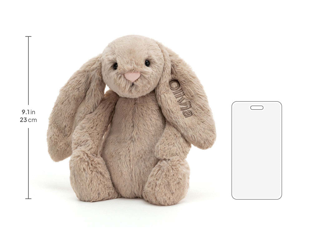 Jellycat Personalised Bashful Beige Bunny – Medium