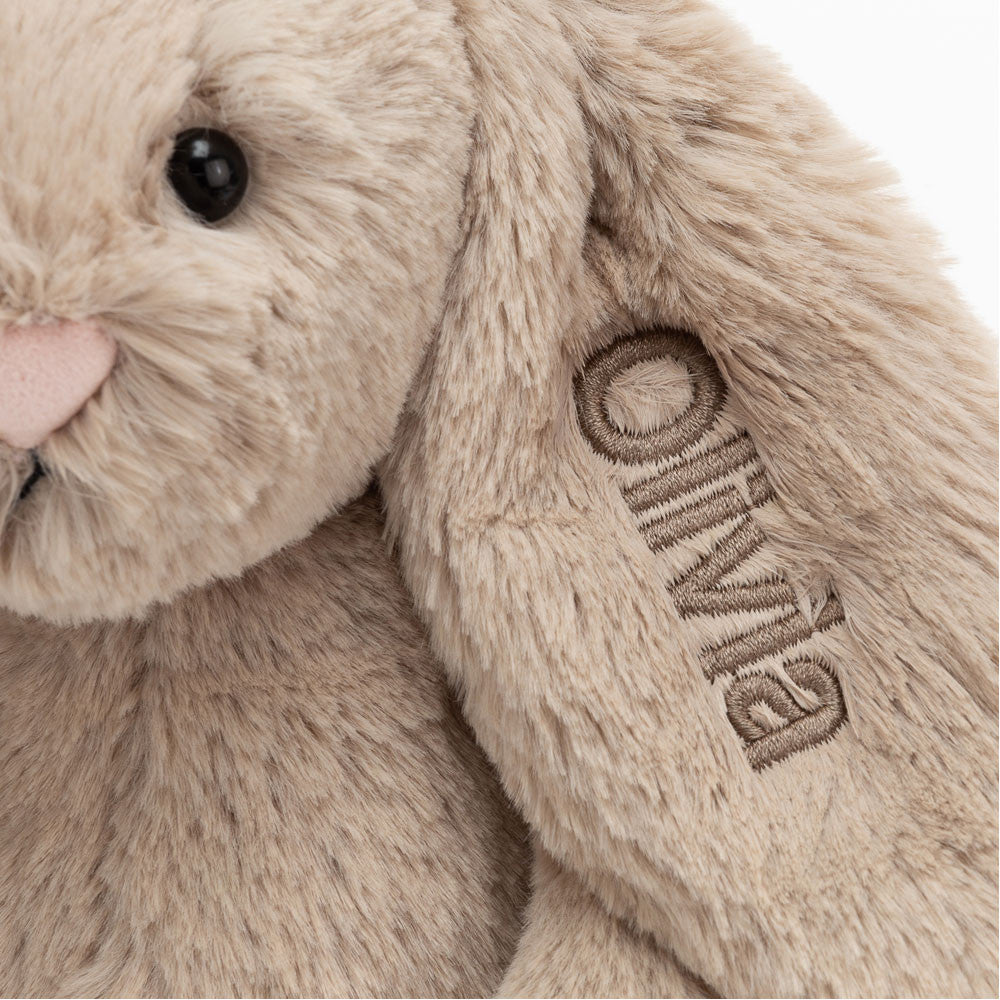 Jellycat Personalised Bashful Beige Bunny – Medium