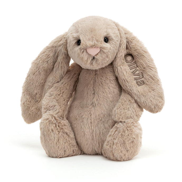 Personalized bashful beige bunny medium