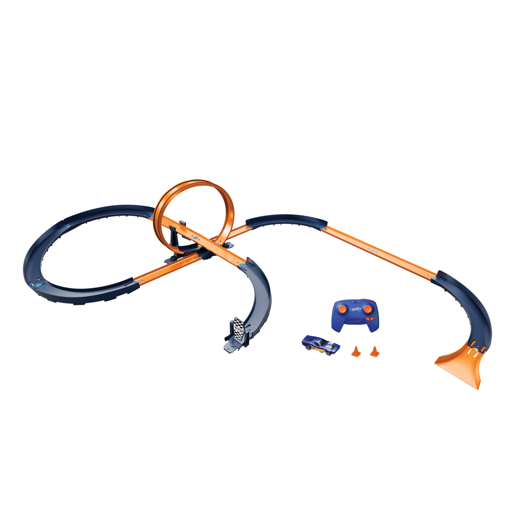 Hot Wheels - Speed Records track with radio -controlled car - Small car circuit - 5 years and +