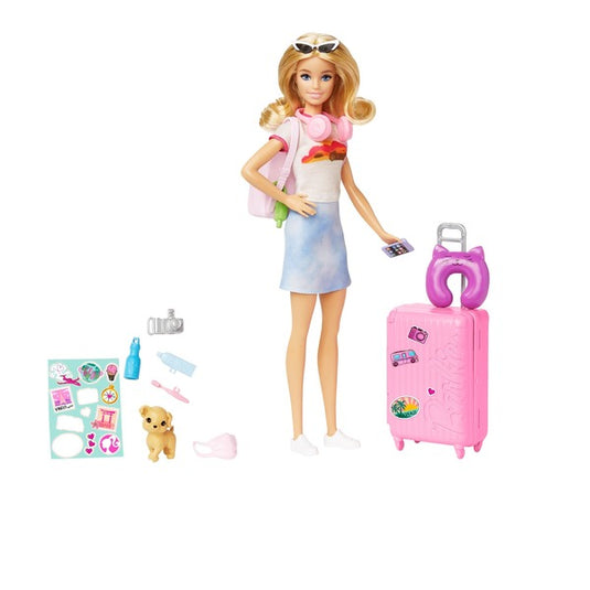 Malibu barbie doll box while traveling