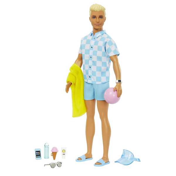 Load image into Gallery viewer, Ken doll at the beach
