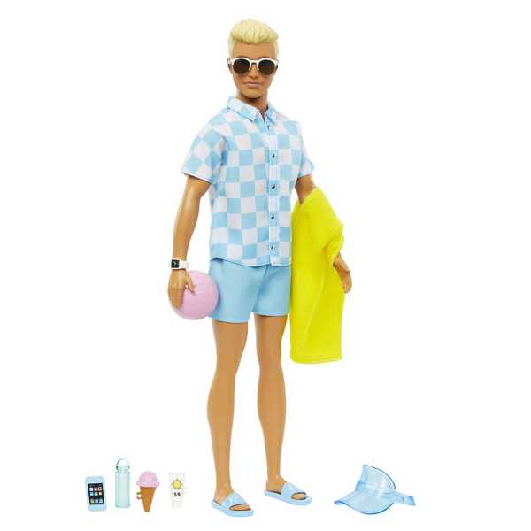 Load image into Gallery viewer, Ken doll at the beach
