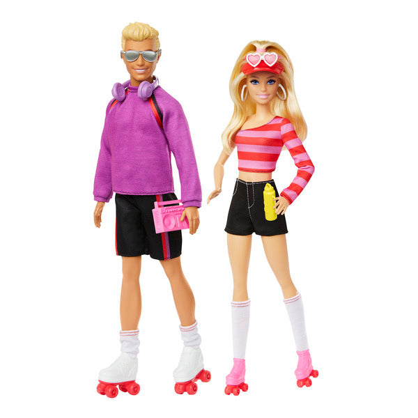 Load image into Gallery viewer, Barbie and Ken doll box in rollerblades
