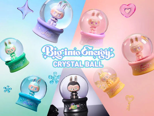 LABUBU THE MONSTERS – Big into Energy Series Display – 6 Crystal Balls – POP MART