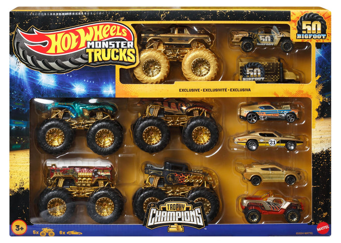 Hotwheels-Trophy Champions-Coffret Monster Trucks vehicles
