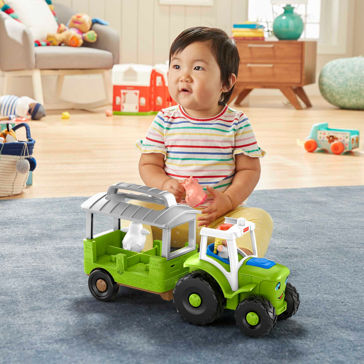 Fisher-Price Little People Tractor Push Toy