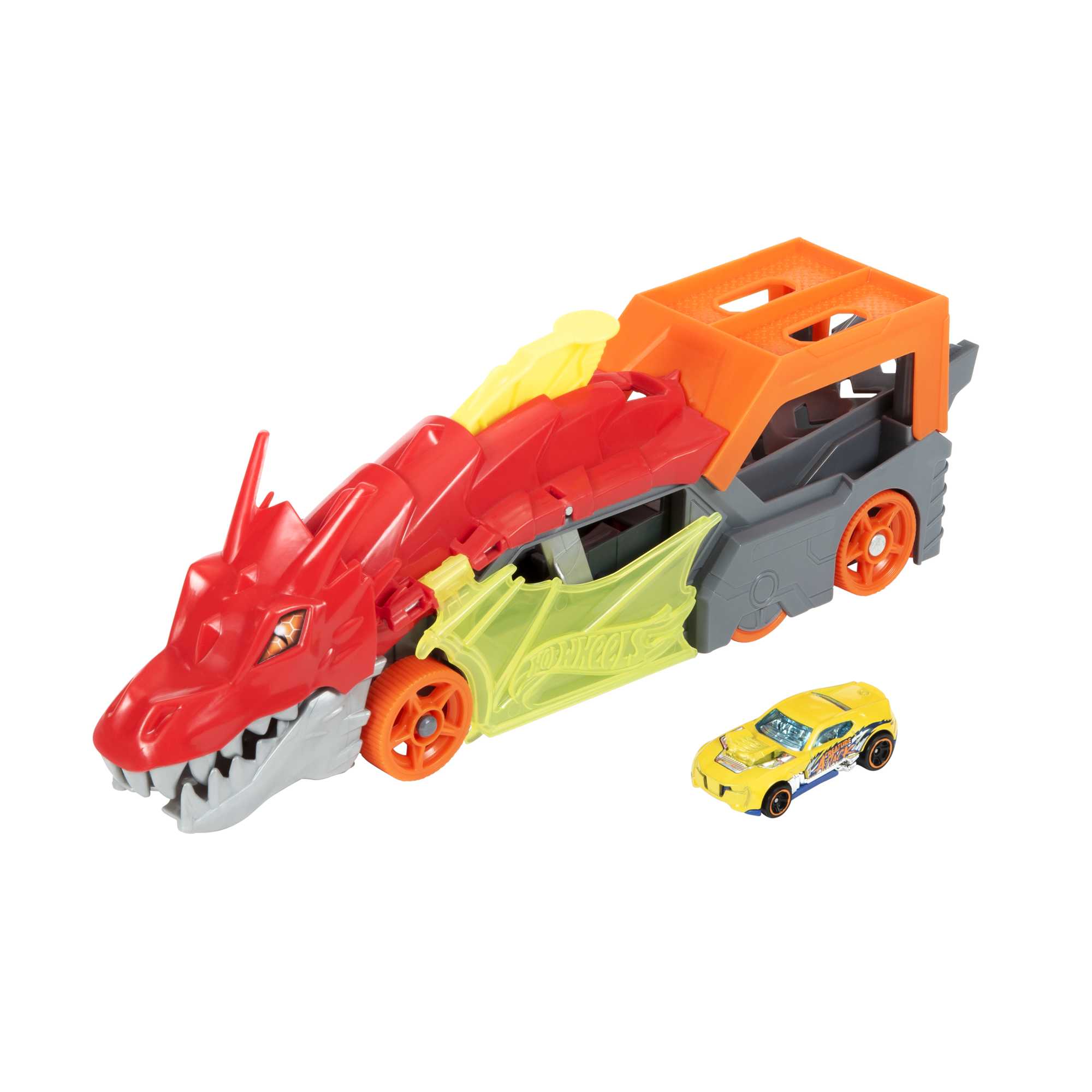 Hot Wheels - City - Transporter Dragon 2 -in -1 - Small car - 3 years old and +