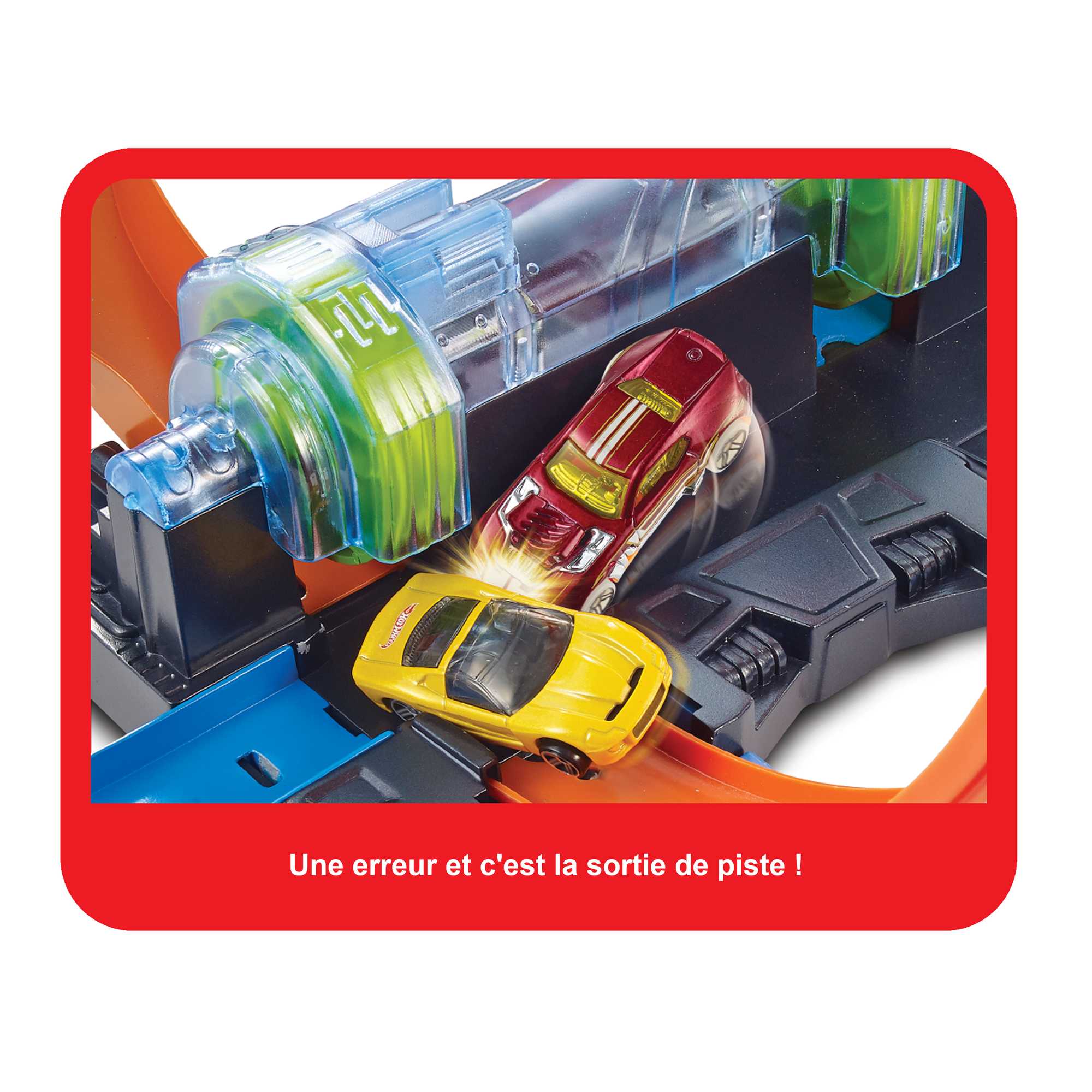 Hot Wheels Triple Loop Track Set with 3 Motorized Launchers