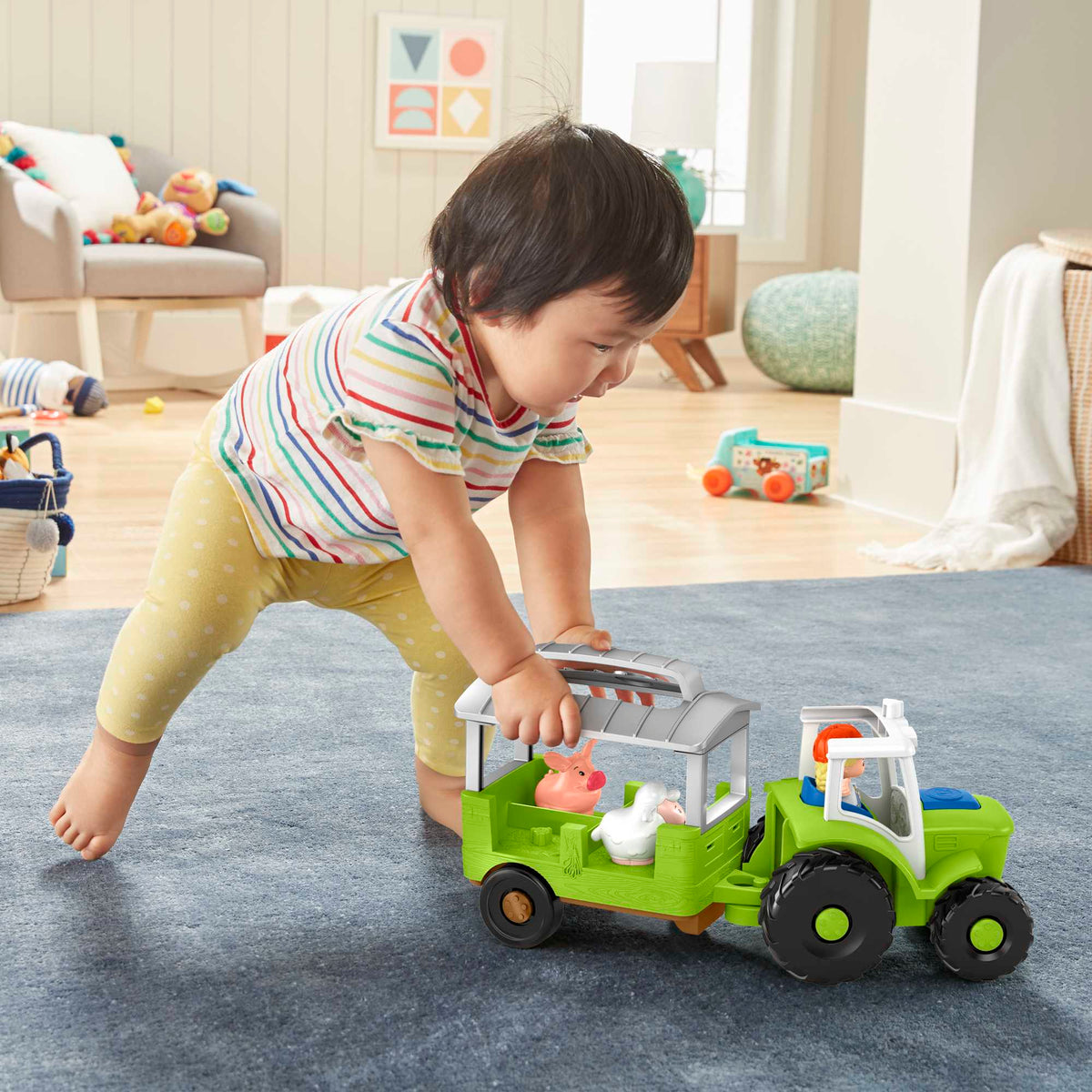 Fisher-Price Little People Tractor Push Toy