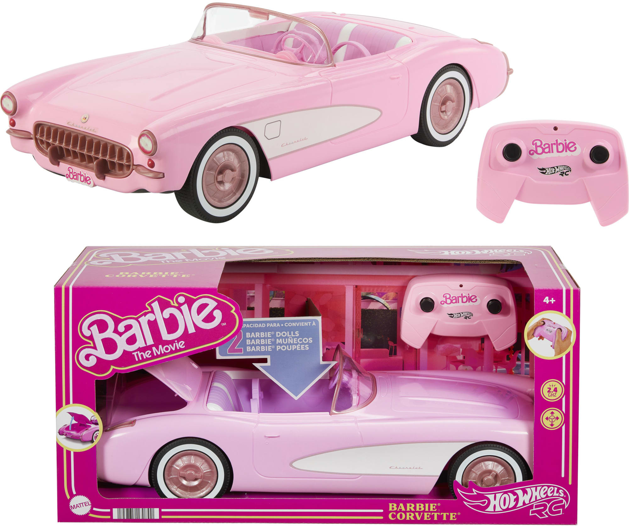 Barbie the movie - car corvette radio controlled batteries