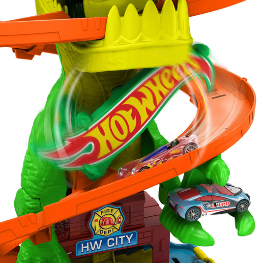 Hotwheels-Tx Battle of the late Dinosaur with truck