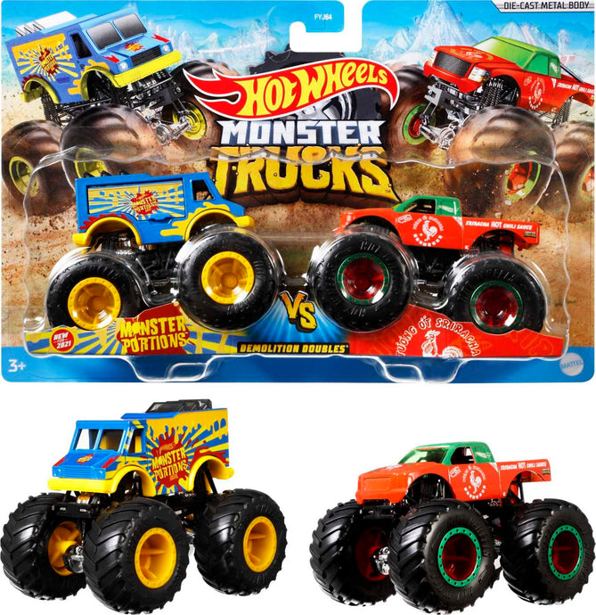 Hot Wheels - Assortment Monster Trucks Double Demolition - Small car - 3 years and +